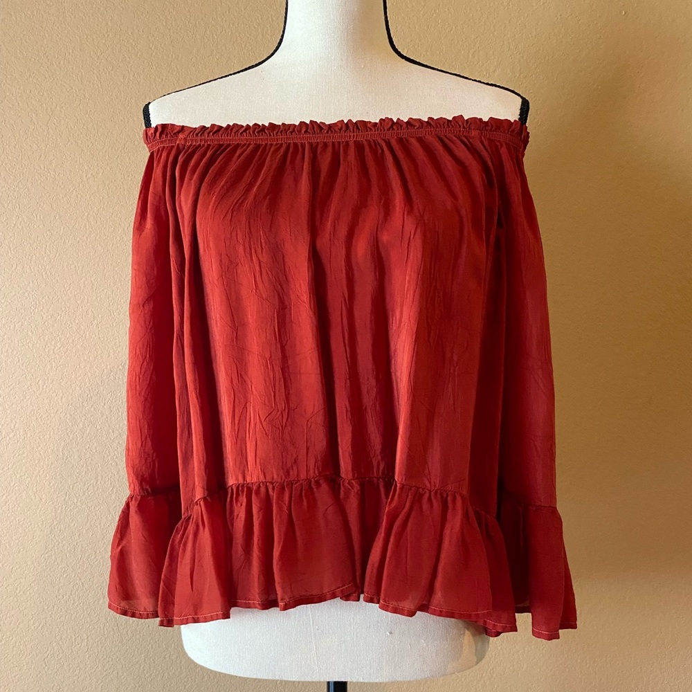 Maven West Off the Shoulder Ruffle Blouse